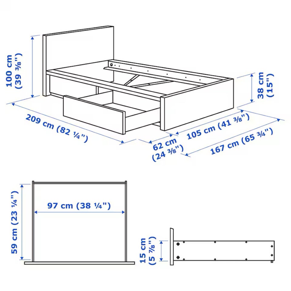 Enkeltseng MALM IKEA