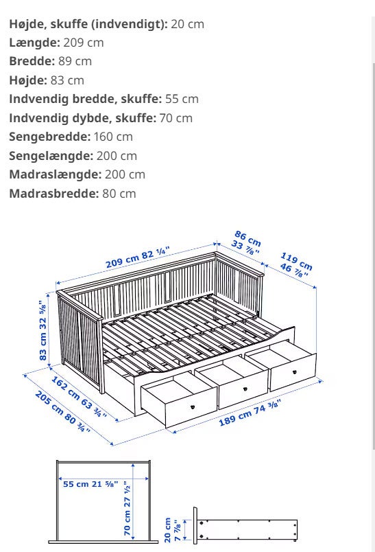 Andet, Hemnes, b: 89 l: 209 h: 83