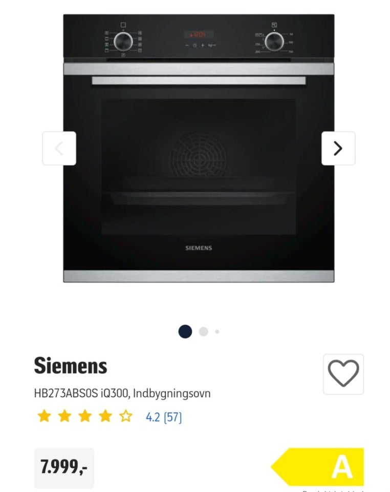 Indbygningsovn, Siemens