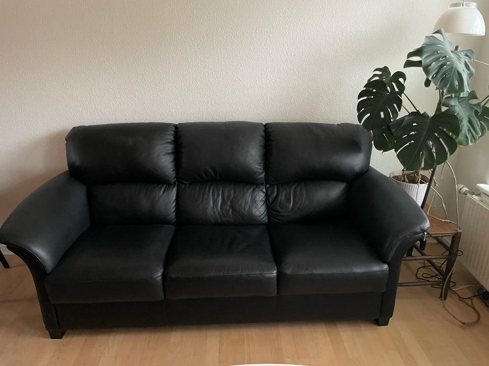 Sofa, læder, 3 pers.