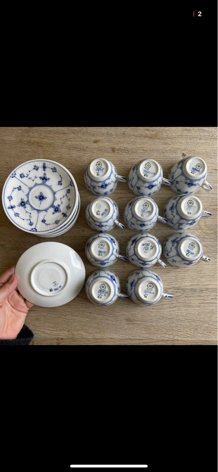 Porcelæn Riflede kaffekopper