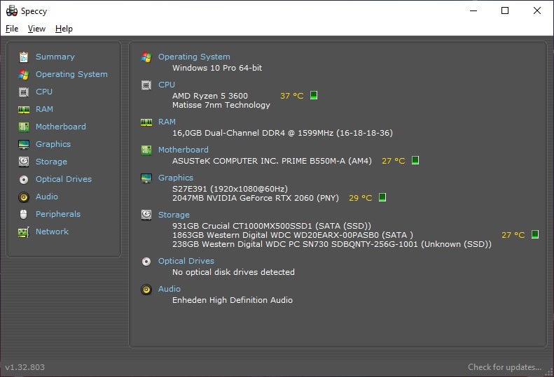 Selvbyg 36 Ghz 16 GB ram