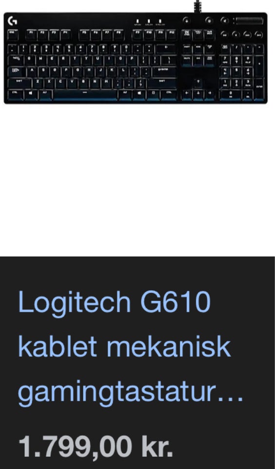 Tastatur, Logitech, G610