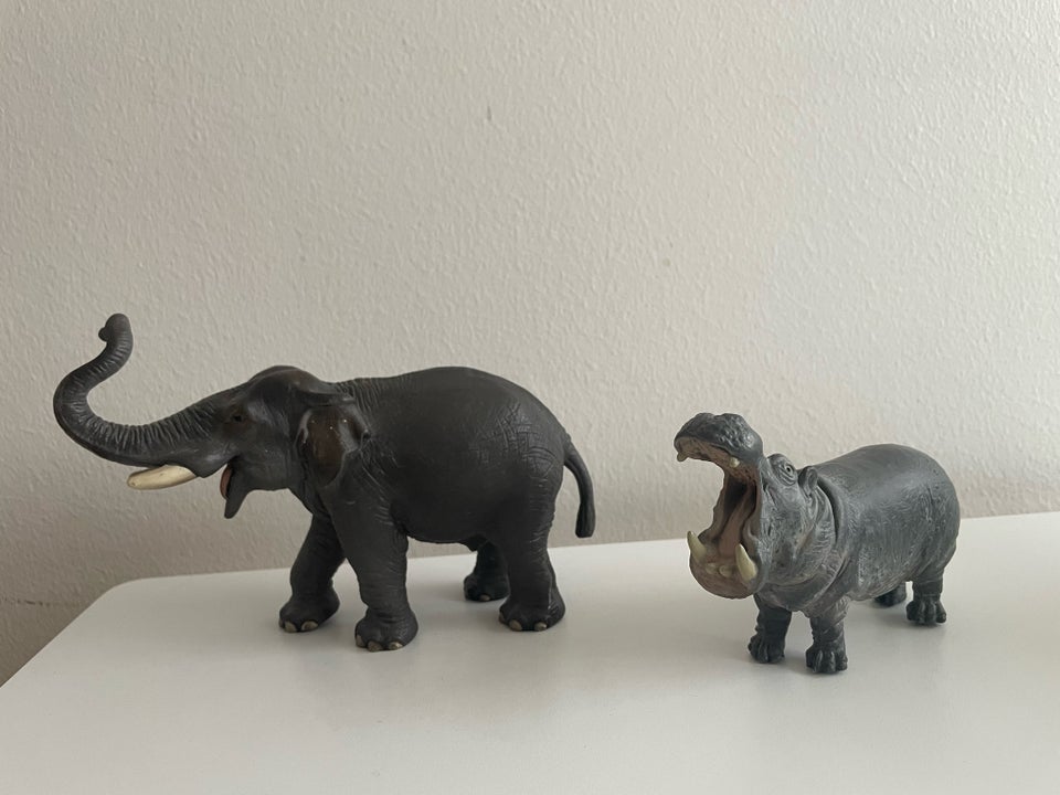 Dyr, Schleich elefant og flodhest,