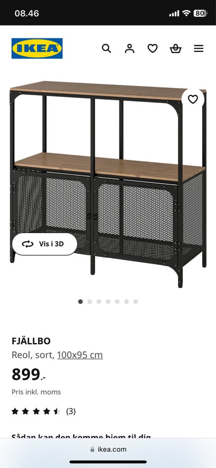 Reol, Ikea FJÄLLBO , b: 36 d: 100 h: 95