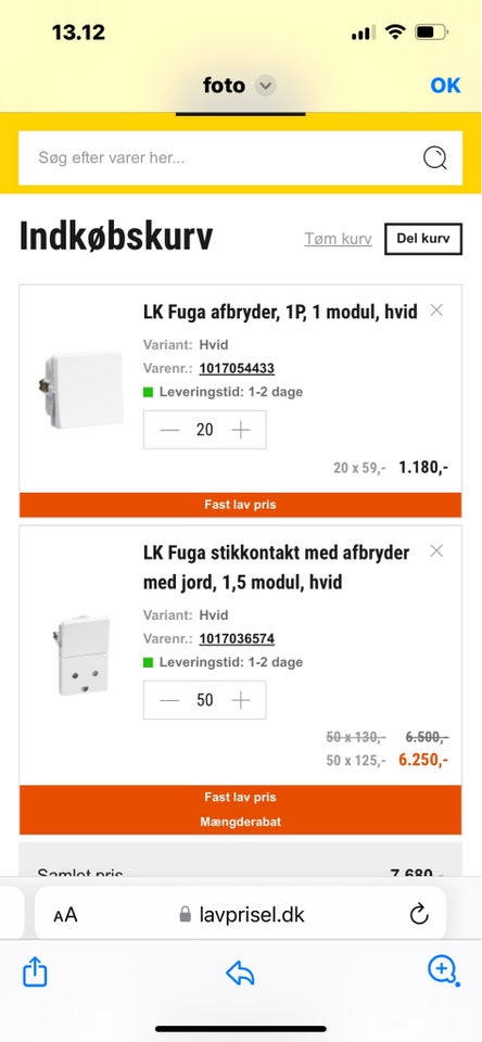 Afbryder og stikkontakter , Fuga