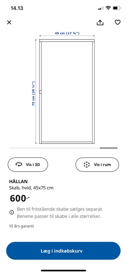 Stålskab, IKEA Hällan