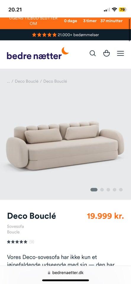 Sovesofa, Bedre Nætter, b: 95 l: 240