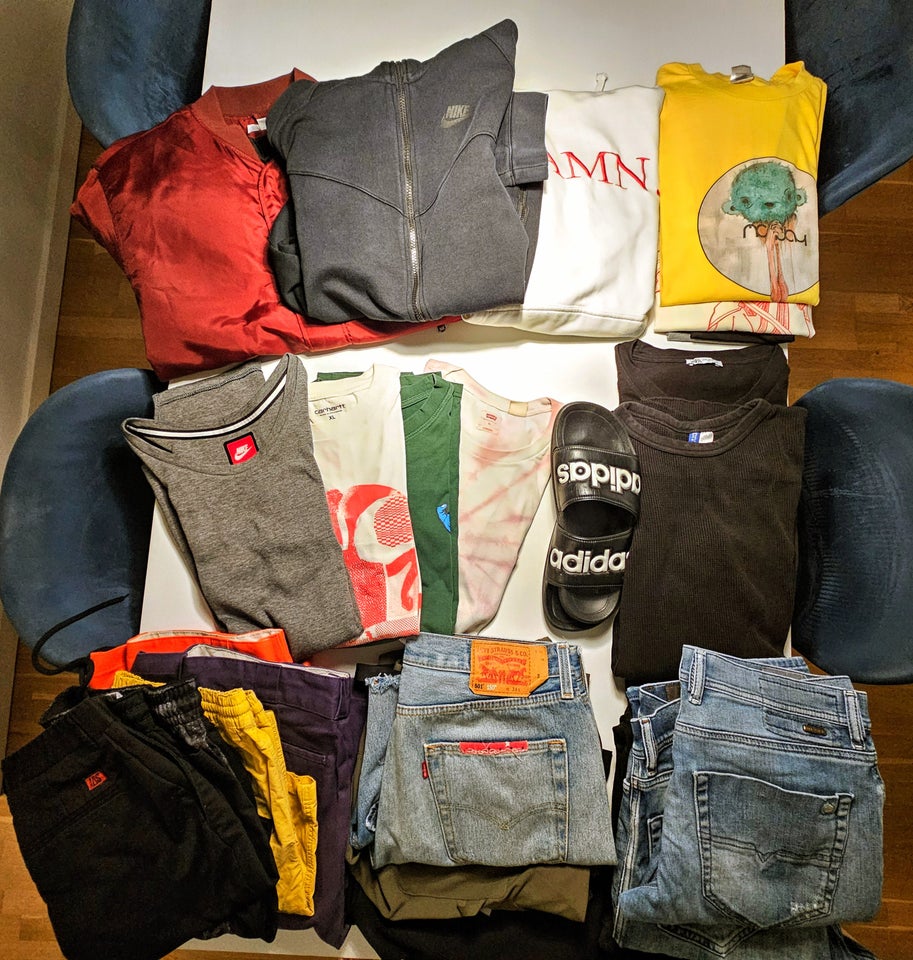 Blandet tøj, Carhartt, Nike