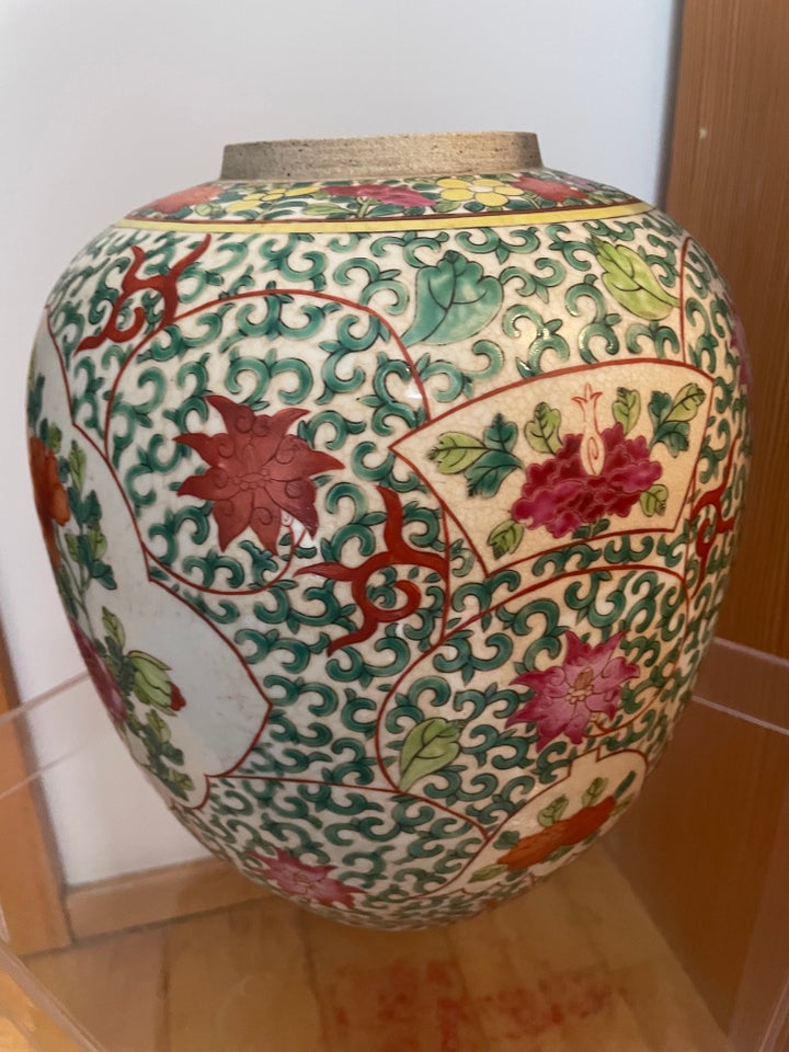 Porcelæn Kinesisk Vase Familie