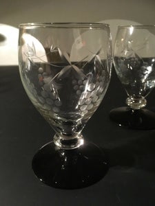 Glas &quot;Jane&quot; sortfodsglas - 9 stk