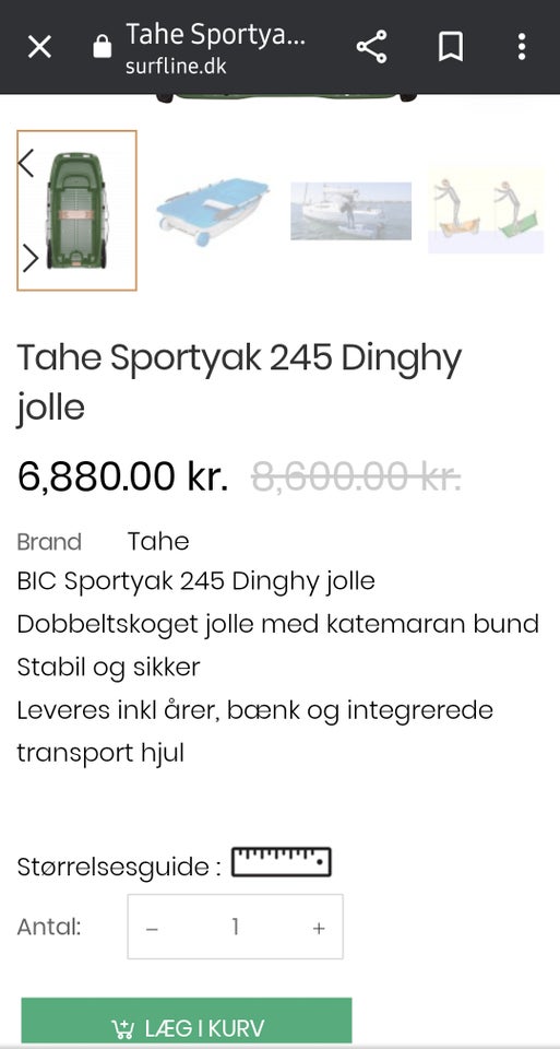 Jolle Sportyak 245 bic årg 2024