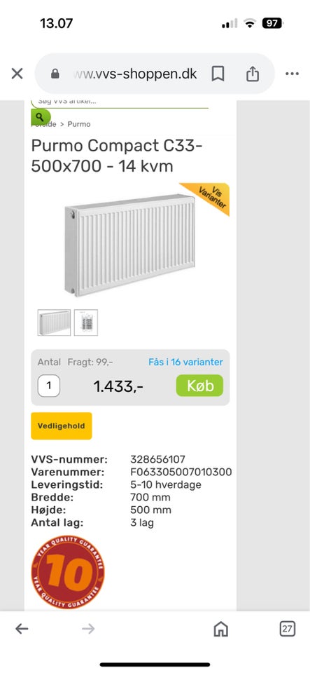 Radiator Purmo Compact