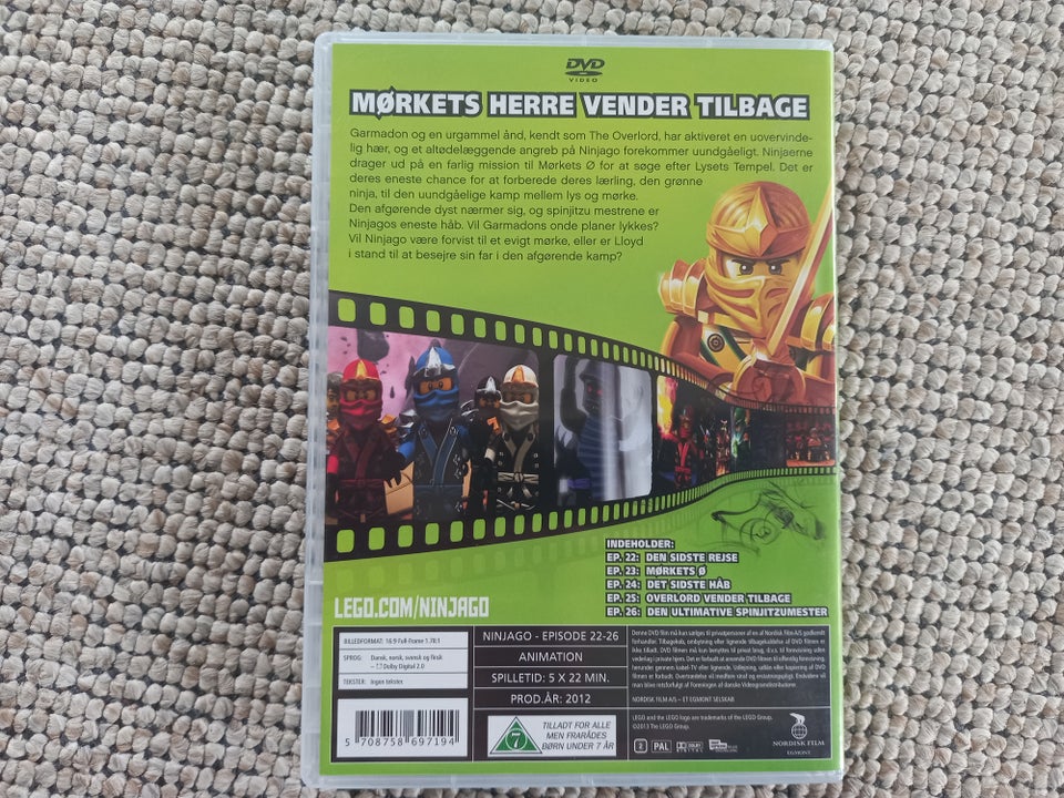 Lego Ninjago 22-26, DVD, tegnefilm