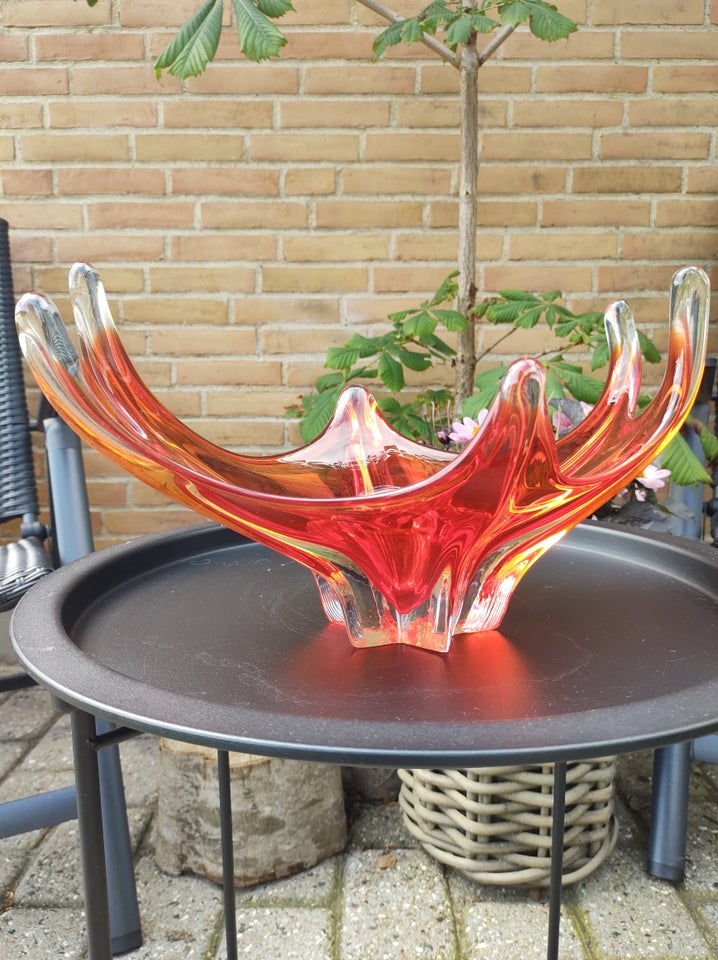 Stor italiensk glas skål, Murano