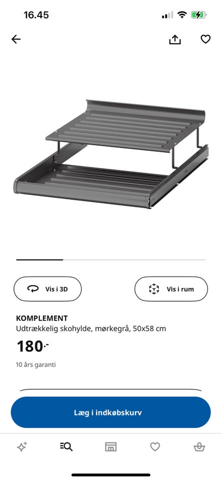 Udtrækkelig skohylde, IKEA