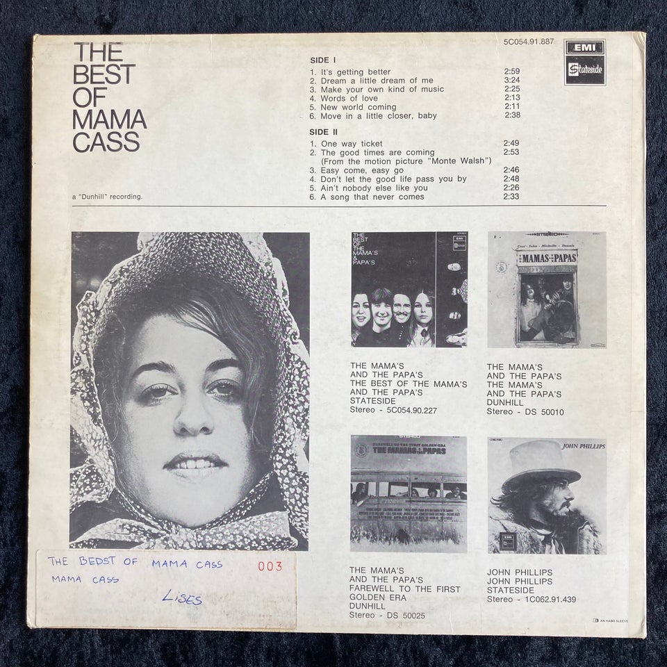 LP, Mama Cass, The Best Of Mama Cass