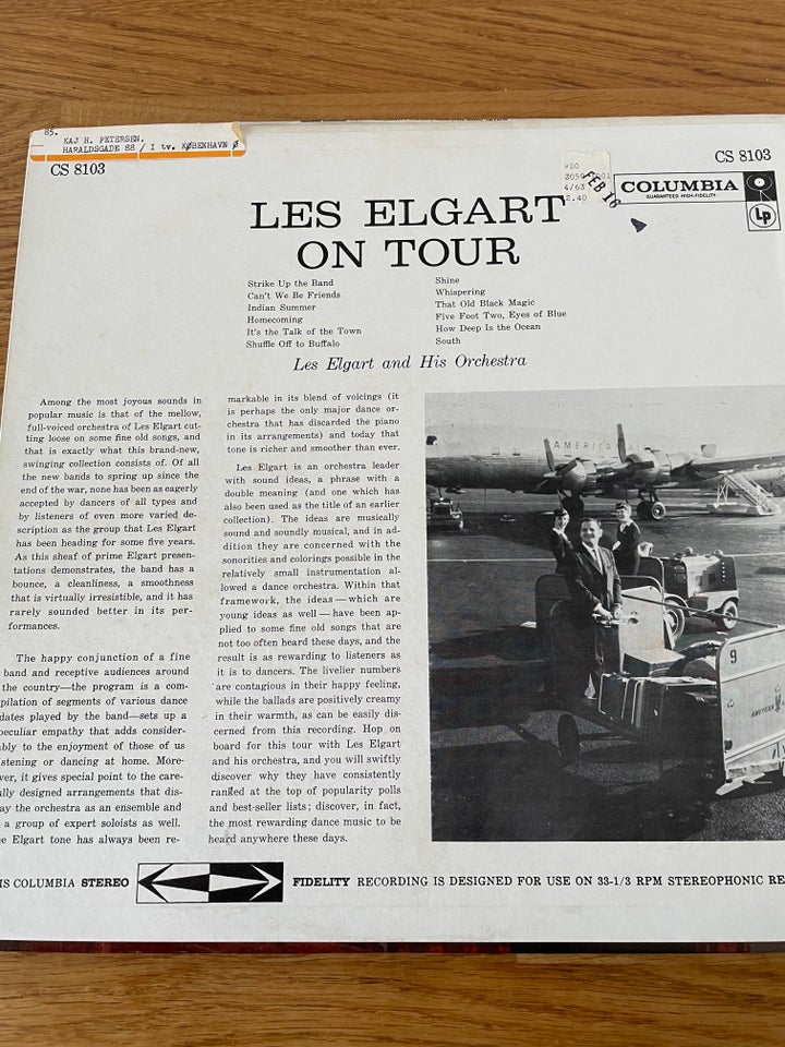 LP, Les Elgart, Les Elgart on Tour