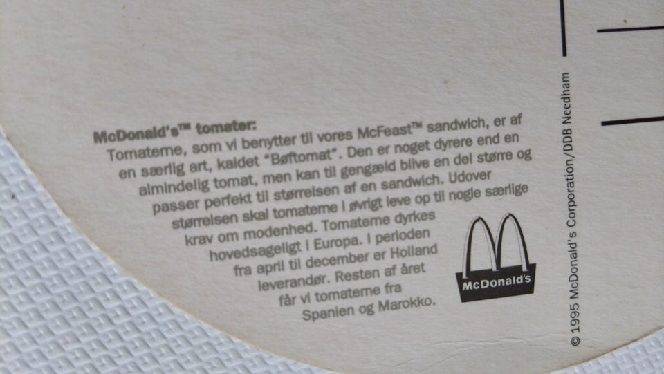 Postkort, MC DONALD -- "RETRO"