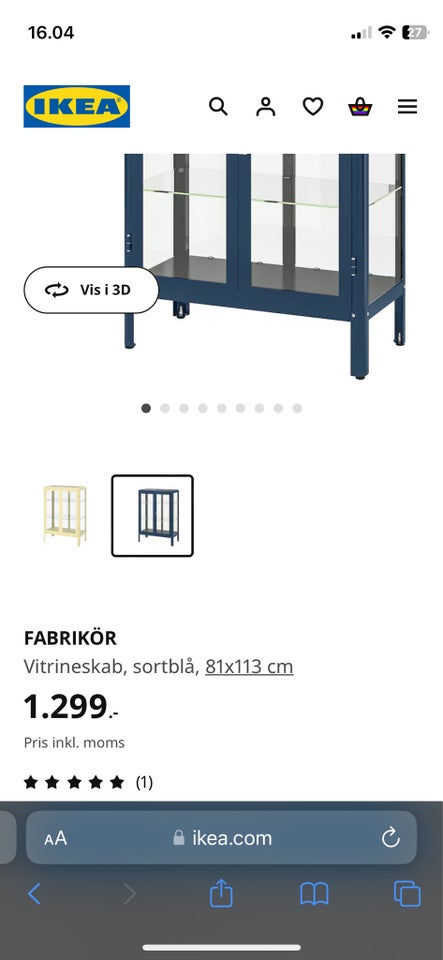 Glasskab Ikea