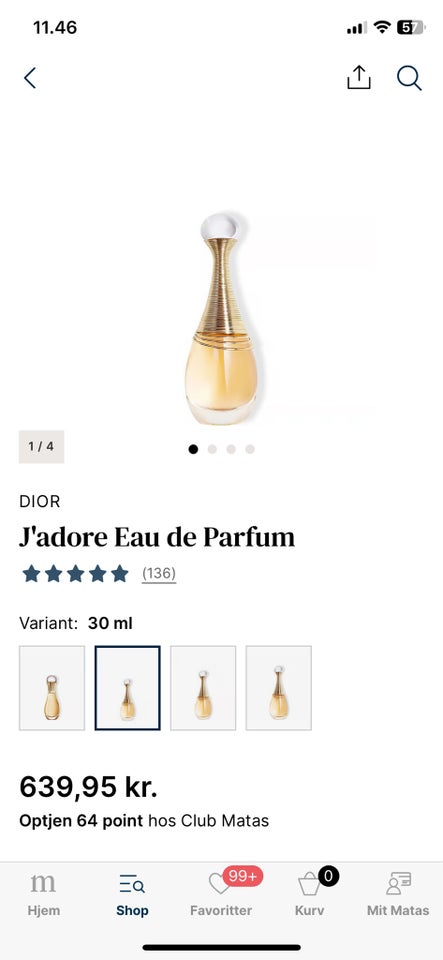 Eau de parfum, J’adore, Christian