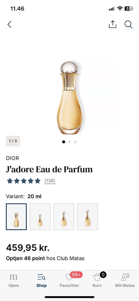 Eau de parfum, J’adore, Christian