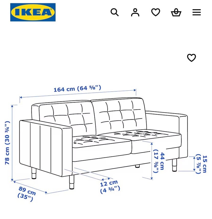 Sofa stof 2 pers