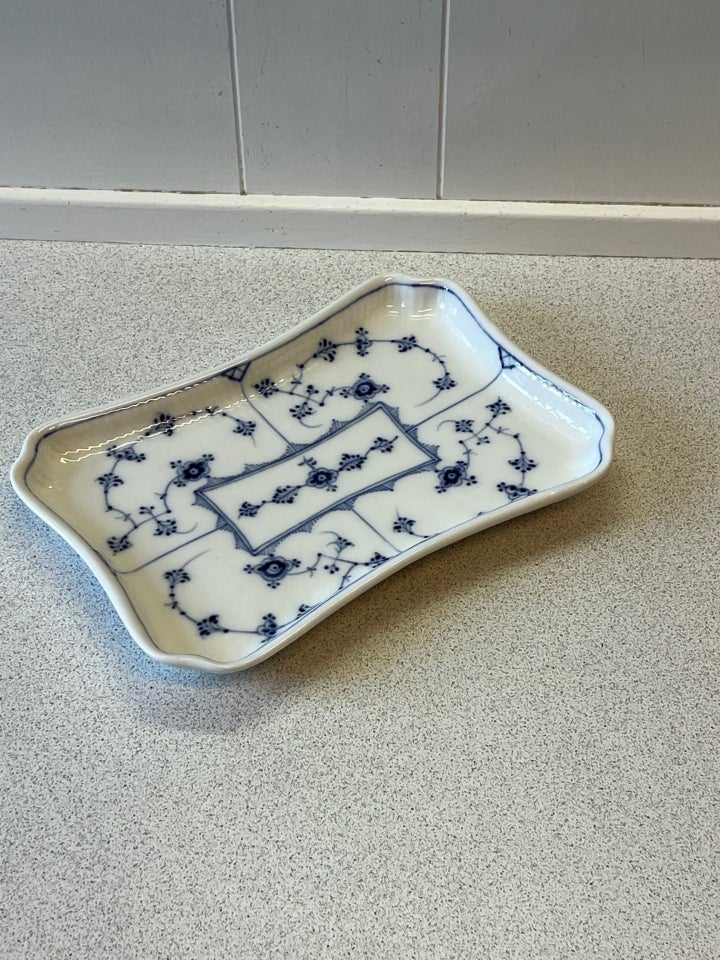 Porcelæn Musselmalet Riflet