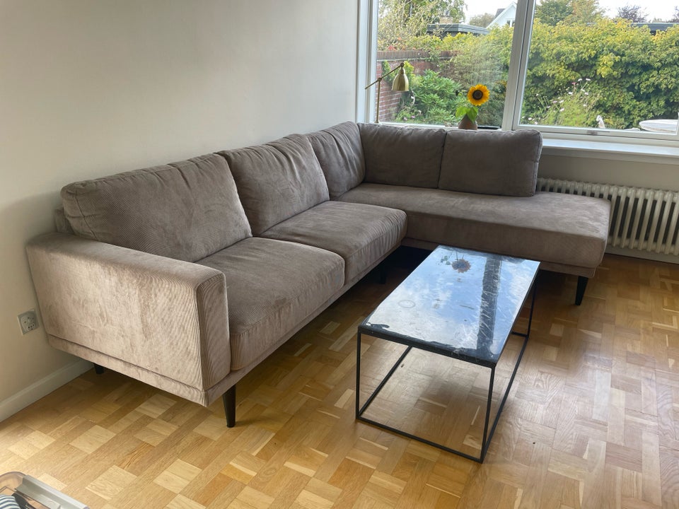 Sofa, fløjl, 5 pers.