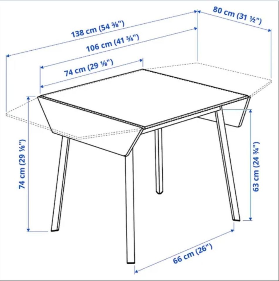 Spisebord m/stole, Bambus, IKEA