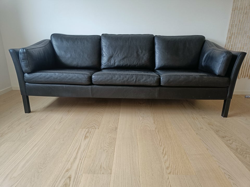 Sofa, læder, 3 pers.