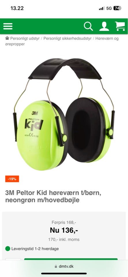 Høreværn, Peltor Kids