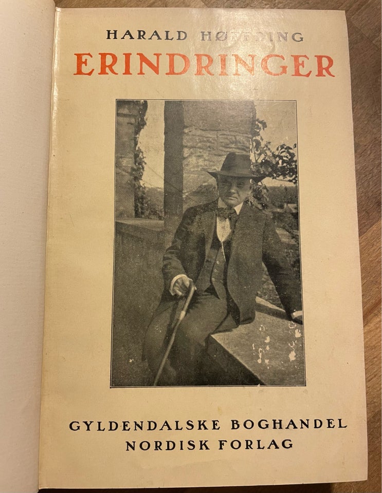 Erindringer, Harald Høffding,