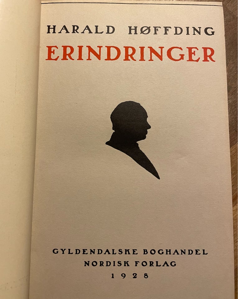 Erindringer, Harald Høffding,