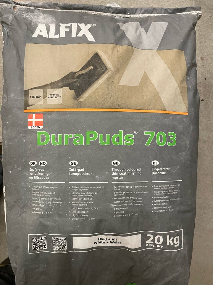 Alfix Durapuds 703 hvid og Alfix