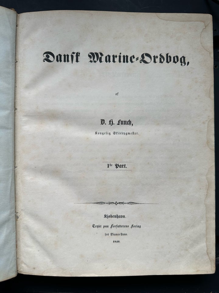 Dansk Marine-Ordbog, D.H. Funch,