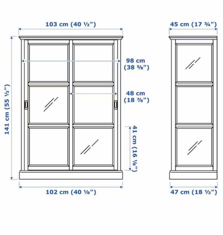 Vitrineskab, Ikea