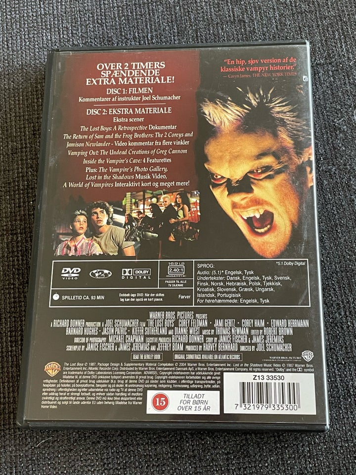 The Lost Boys, DVD, action