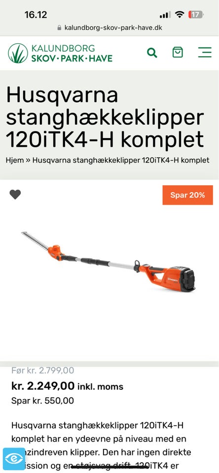 Hækklipper Husqvarna