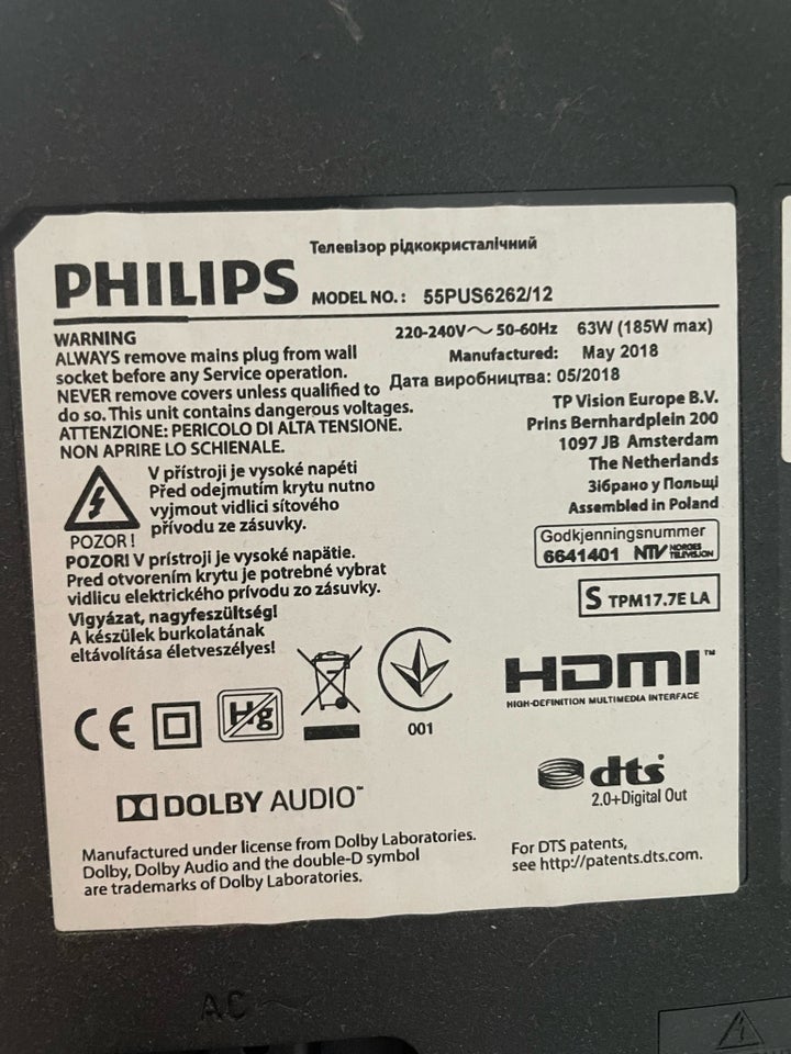 LED, Philips, 55"