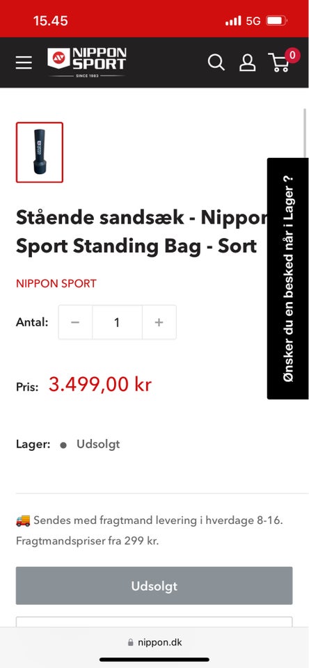 Boksesæk, Stående sandsæk, Nippon