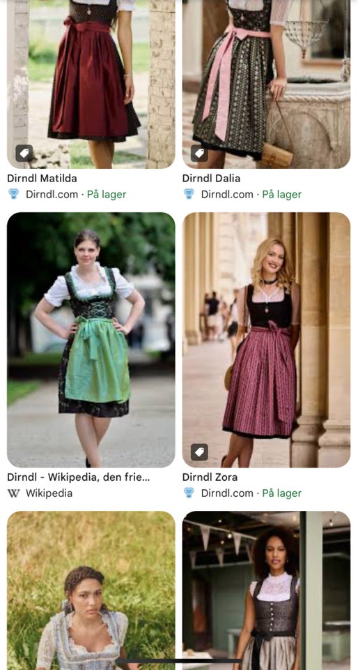 Anden kjole, Dirndl, str. M