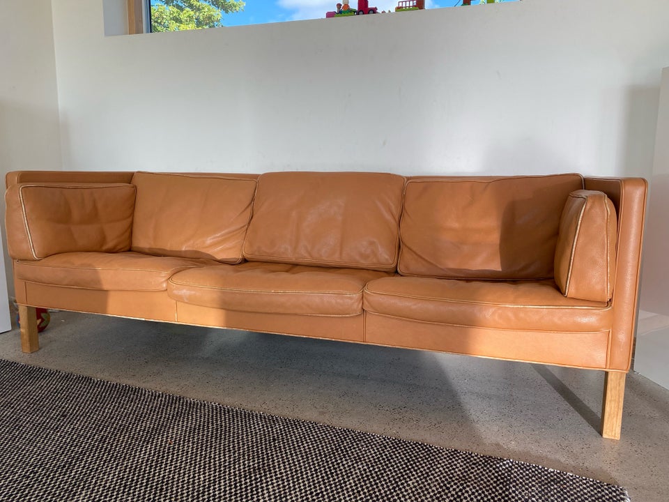 Sofa, læder, 3 pers.