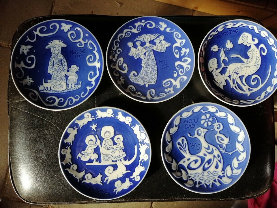 Mors dags platter 5 stk 1971-75