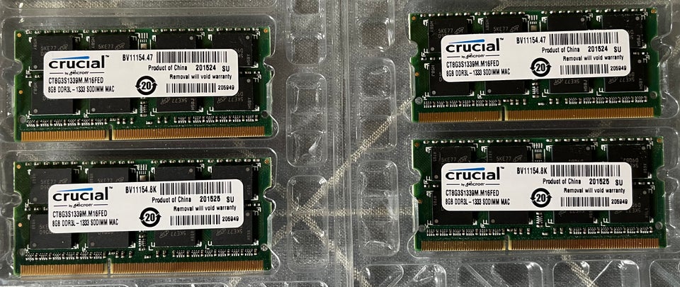 RAM - Crucial Kingston og Hynix 1