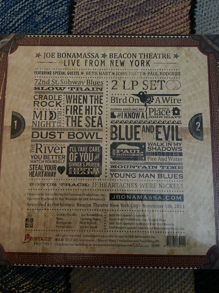 LP, Joe bonamassa, .2 lp