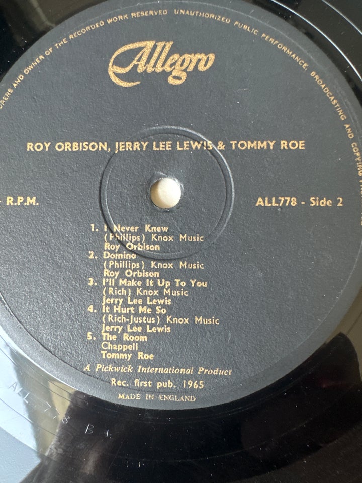 LP, Roy Orbison