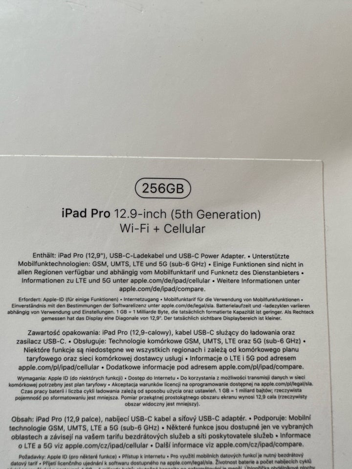 iPad Pro 5 256 GB sort