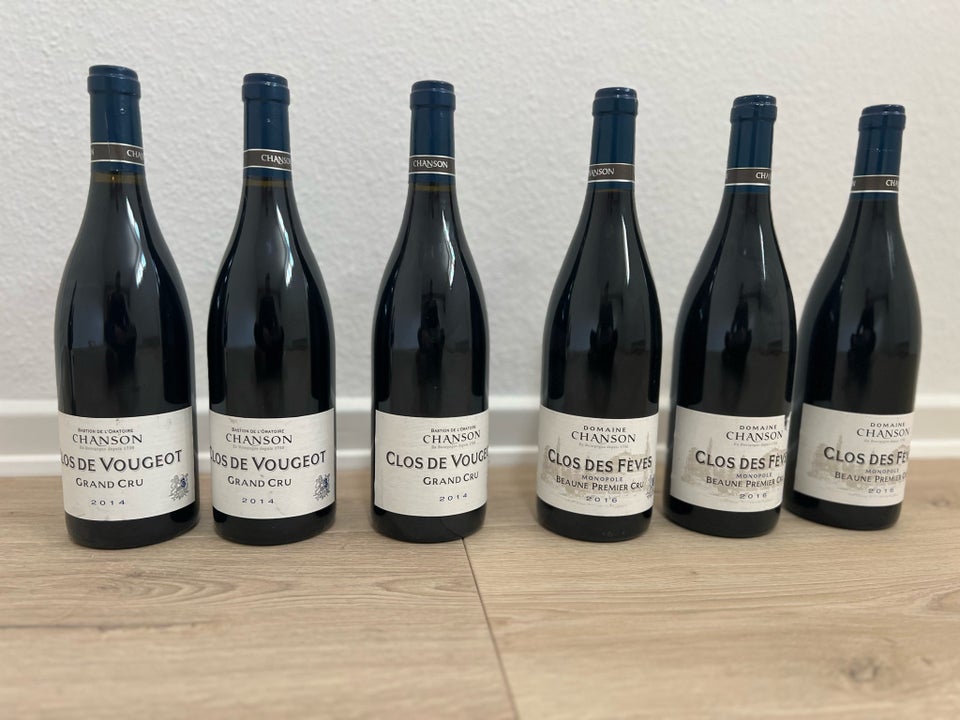 Vin, clos de vougeot og clos de feves