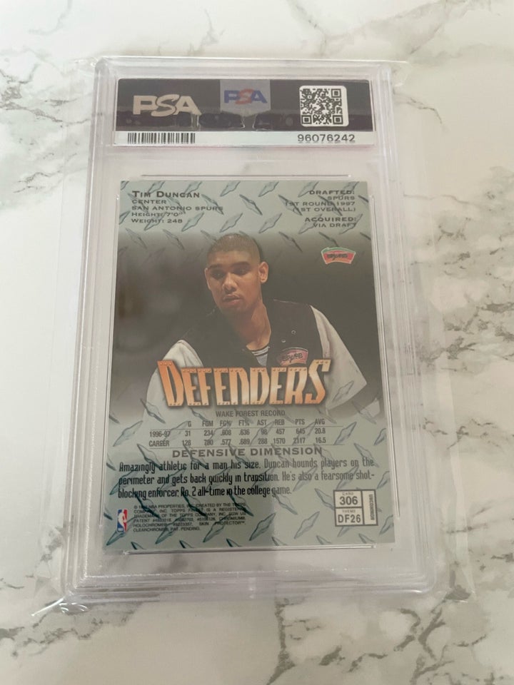 Samlekort, 1997 Tim Duncan Psa 7